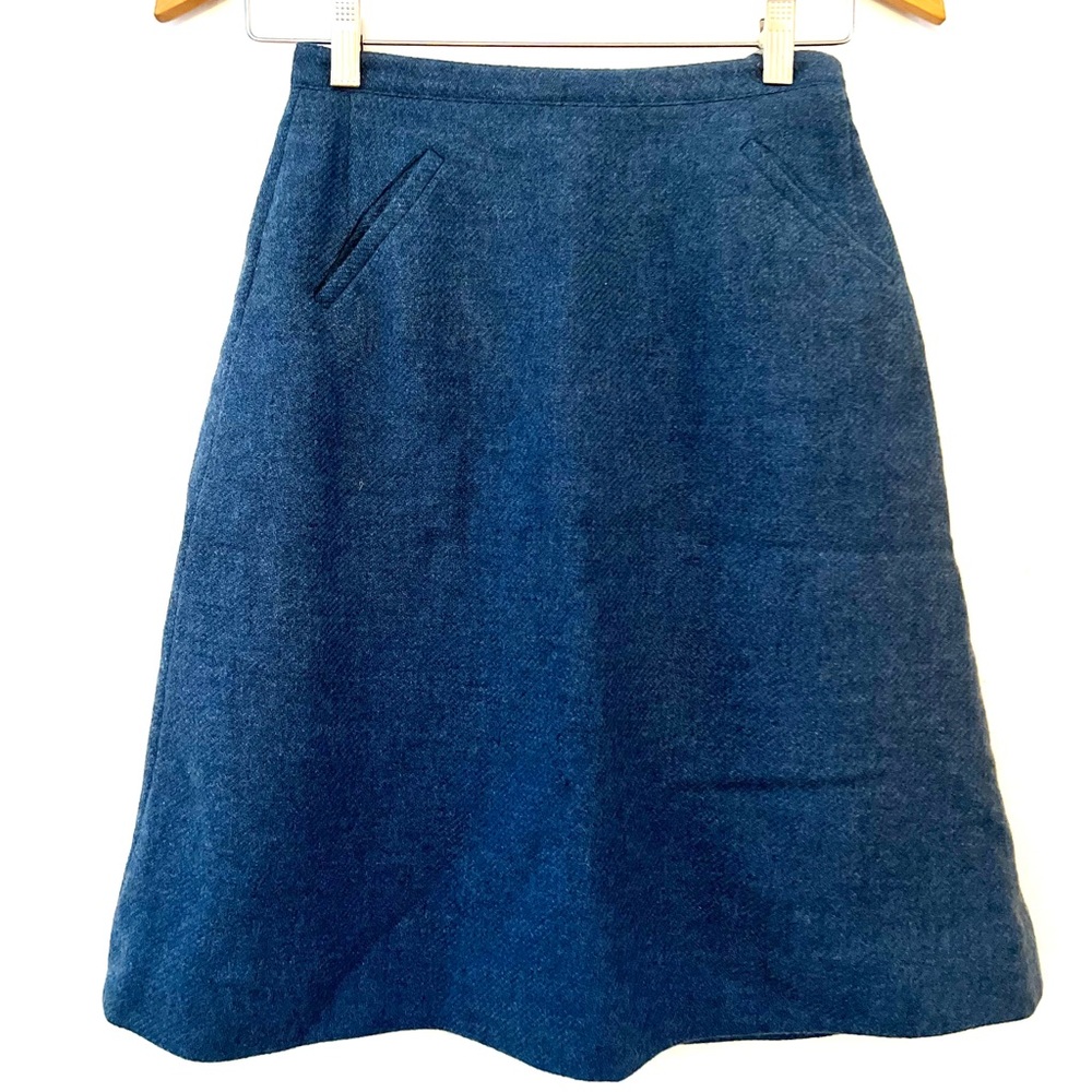 Vintage Ann Taylor Sportwear Designed by Gordon Ford Wool A-Line Short Skirt XS